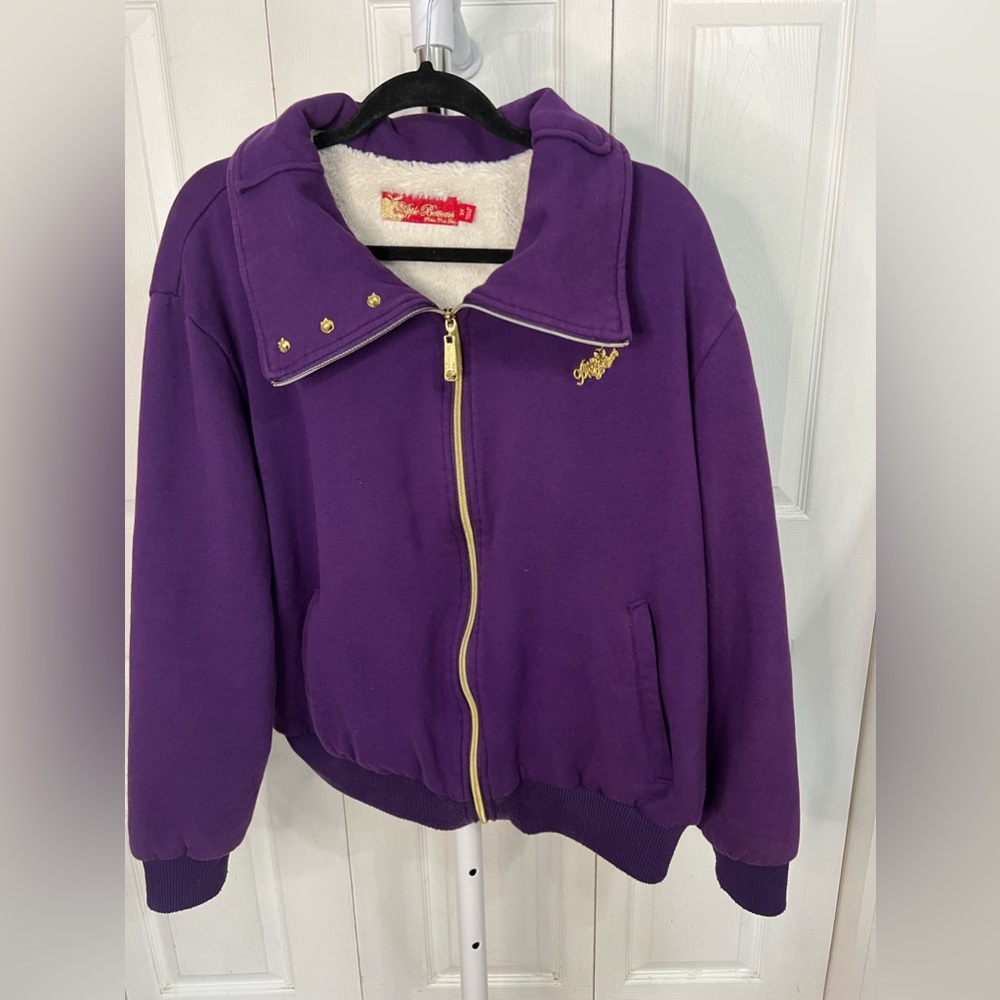 Apple Bottoms Jeans Purple Gold Bomber Jacket 3X Vintage Y2K